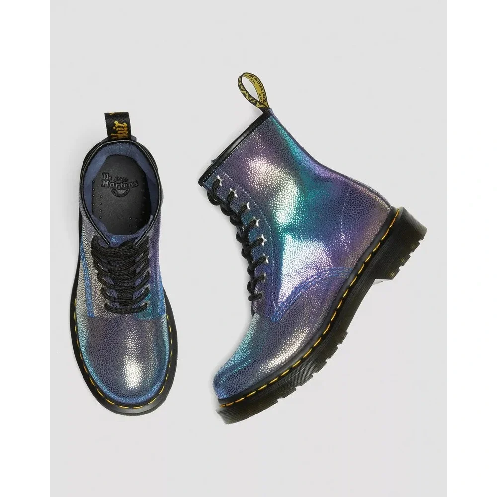 Dr. Martens Women's 1460 Rainbow Ray Boots Purple US Size 6